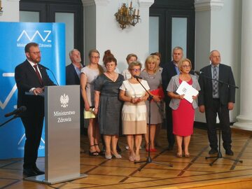 Konferencja ministra Łukasza Szumowskiego