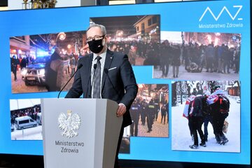Konferencja ministra zdrowia Adama Niedzielskiego dotycząca także zajściom w Zakopanem