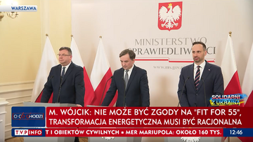 Konferencja prasowa Michała Wójcika, Zbigniewa Ziobry i Janusza Kowalskiego