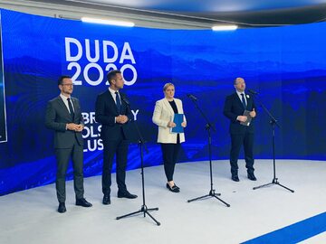 Konferencja prasowa sztabu Andrzeja Dudy