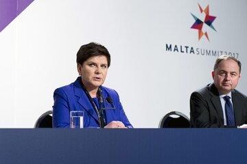 Konferencja premier Beaty Szydło na Malcie