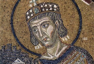 Konstantyn Wielki na bizantyjskiej mozaice