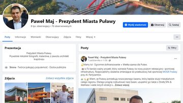 Konto prezydenta Puław na Facebooku