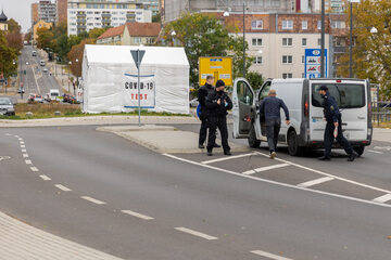 Kontrole policji na moście we Frankfurcie nad Odrą