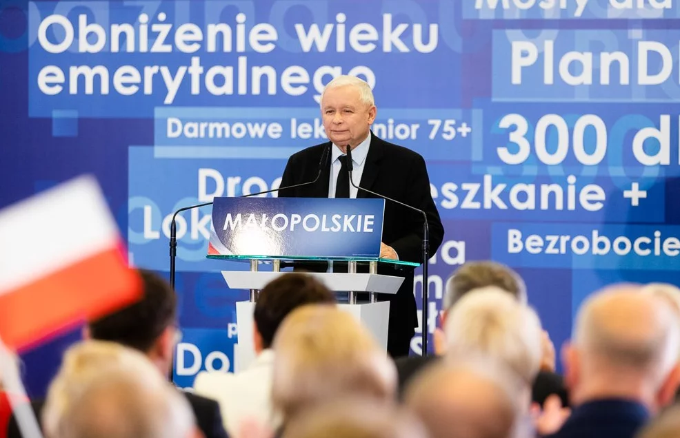 Jarosław Kaczyński na konwencji PiS w Krakowie