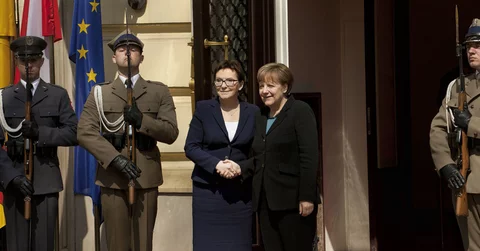 Ewa Kopacz i Angela Merkel (fot.KPRM)