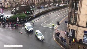 Kordon policji w Glasgow