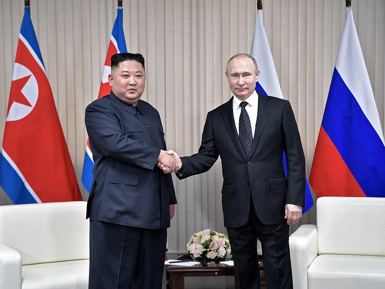 Kim Dzong Un i Władimir Putin