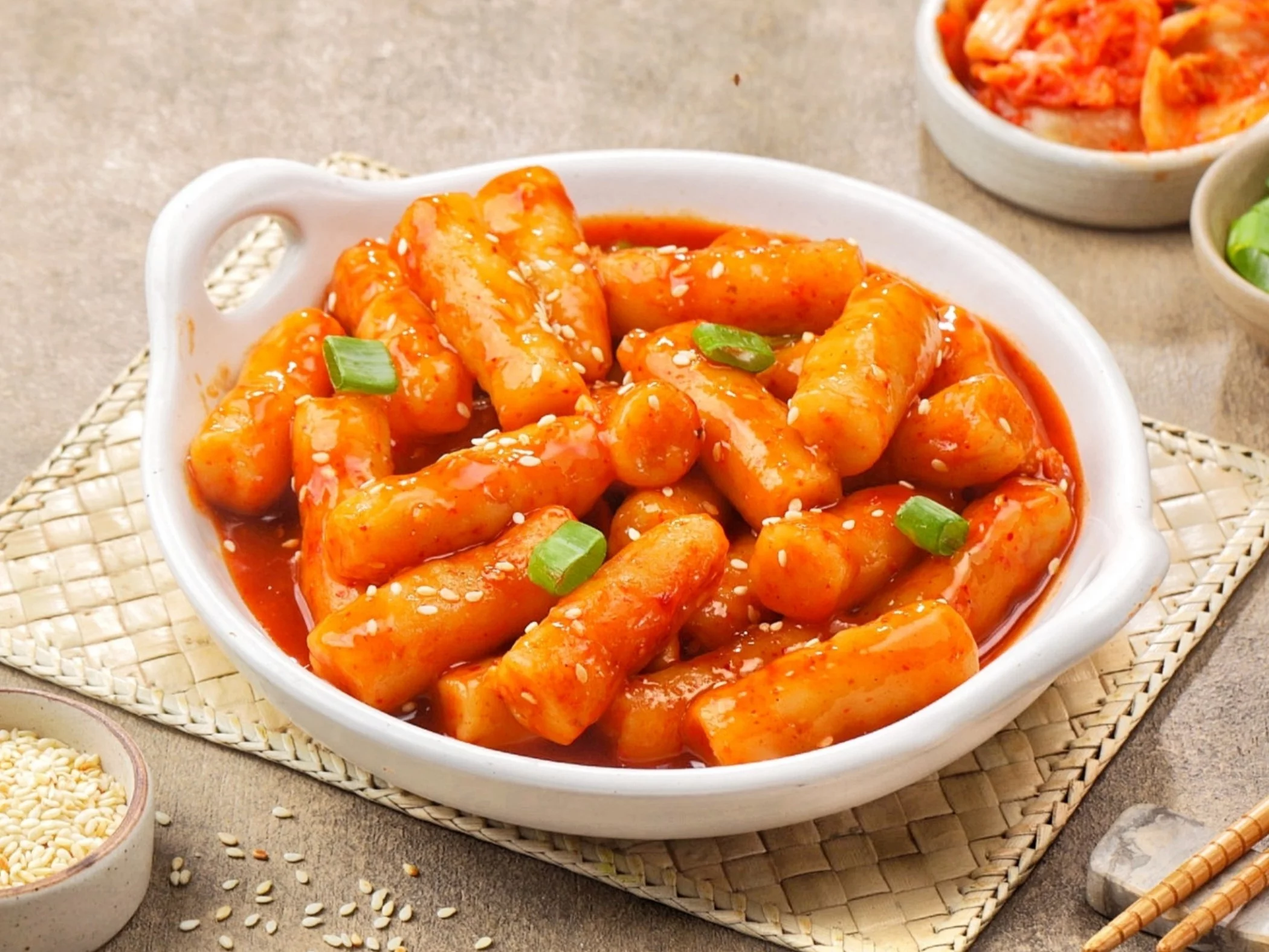 Koreńskie kluski z ostrym sosem i sezamem