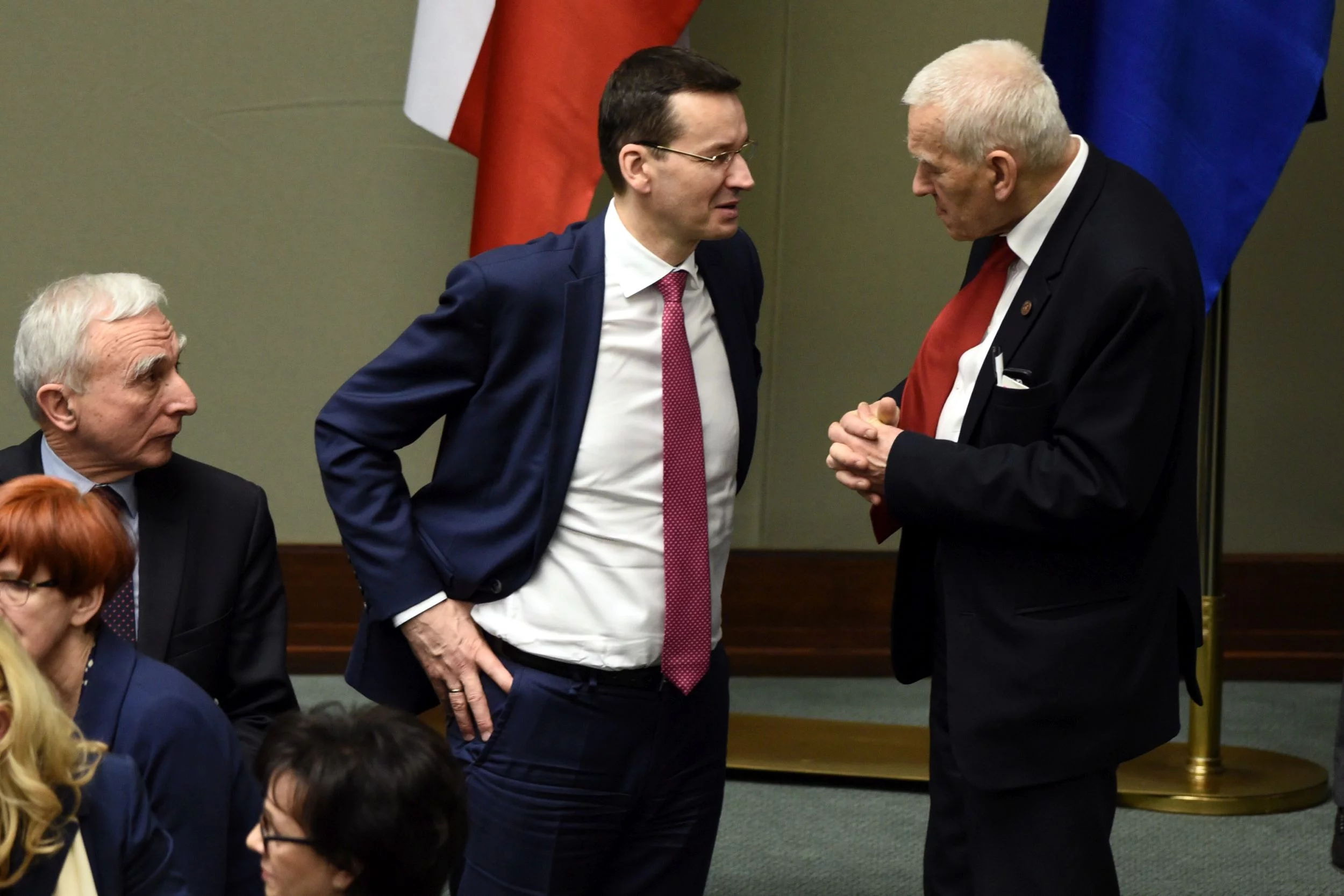 Mateusz Morawiecki z ojcem w Sejmie