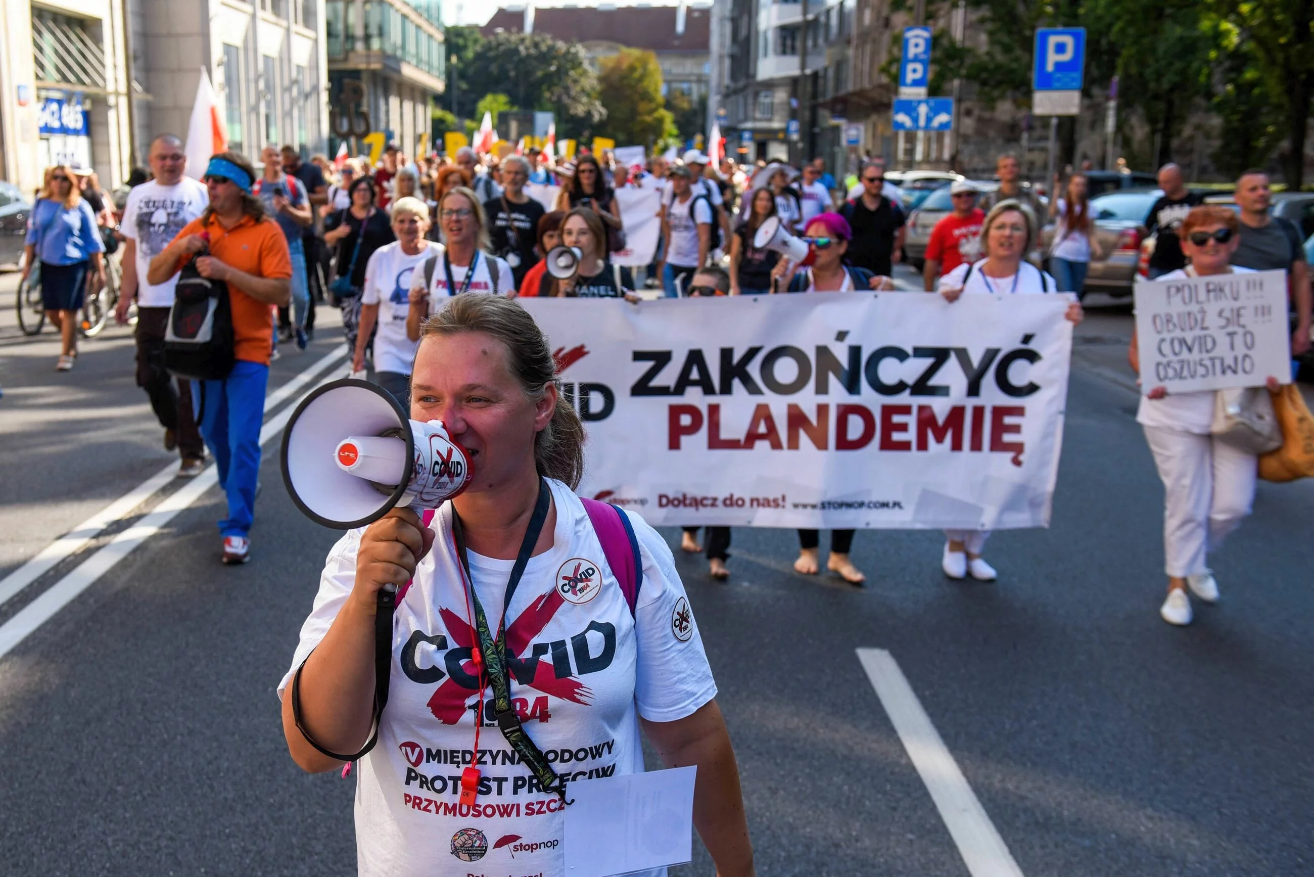 Protest przeciwko restrykcjom w trakcie pandemii