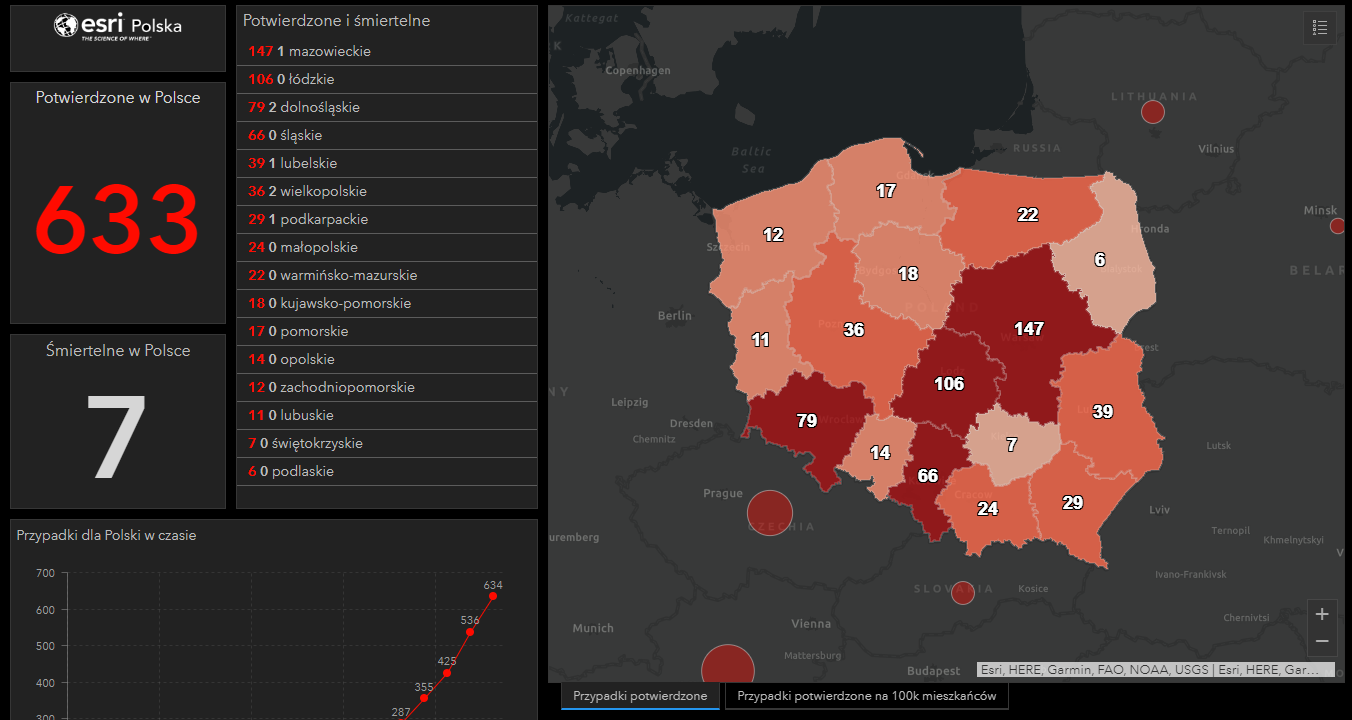 Mapa koronawirusa w Polsce. Gdzie są przypadki zachorowań