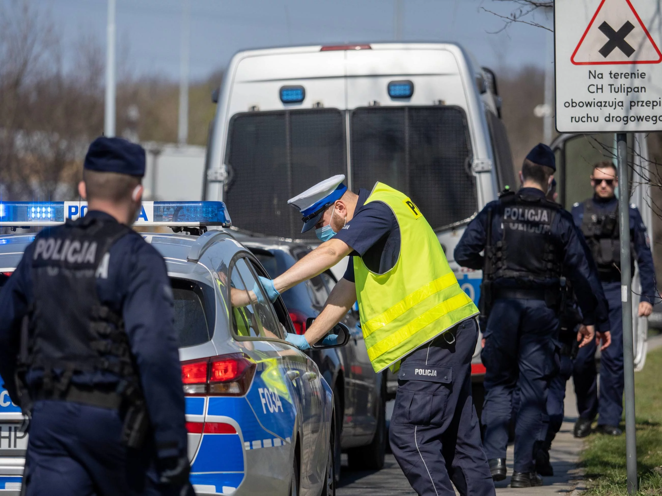 Kontrole policji na polskich ulicach