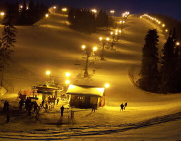 Kotelnica Białczańska nocą