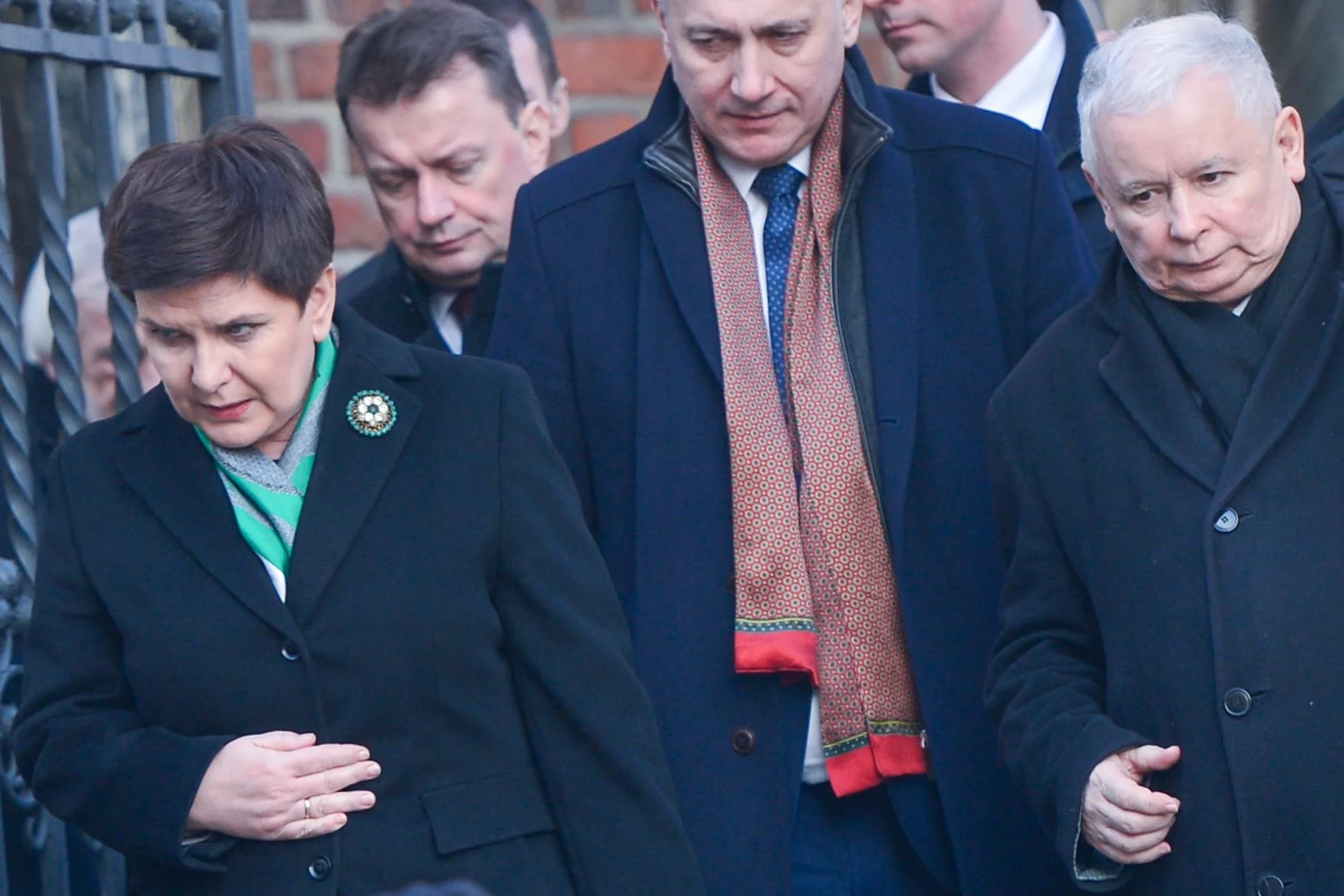 Beata Szydło, Mariusz Błaszczak, Joachim Brudziński i Jarosław Kaczyński