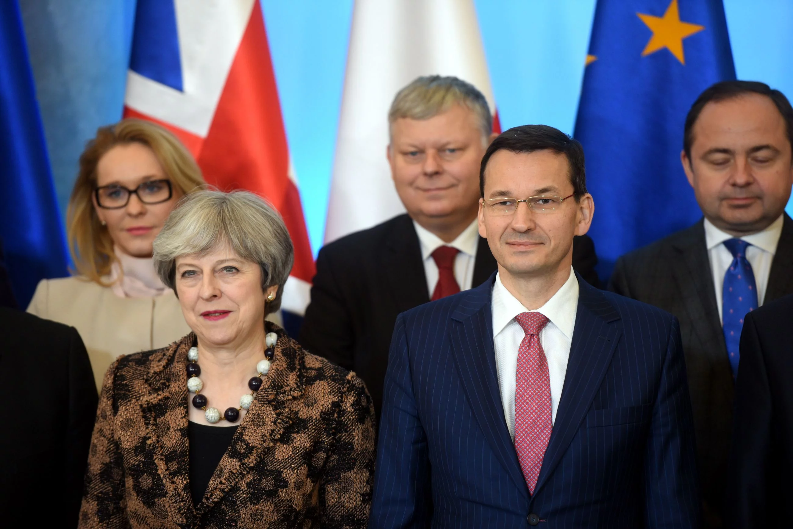 Theresa May i Mateusz Morawiecki
