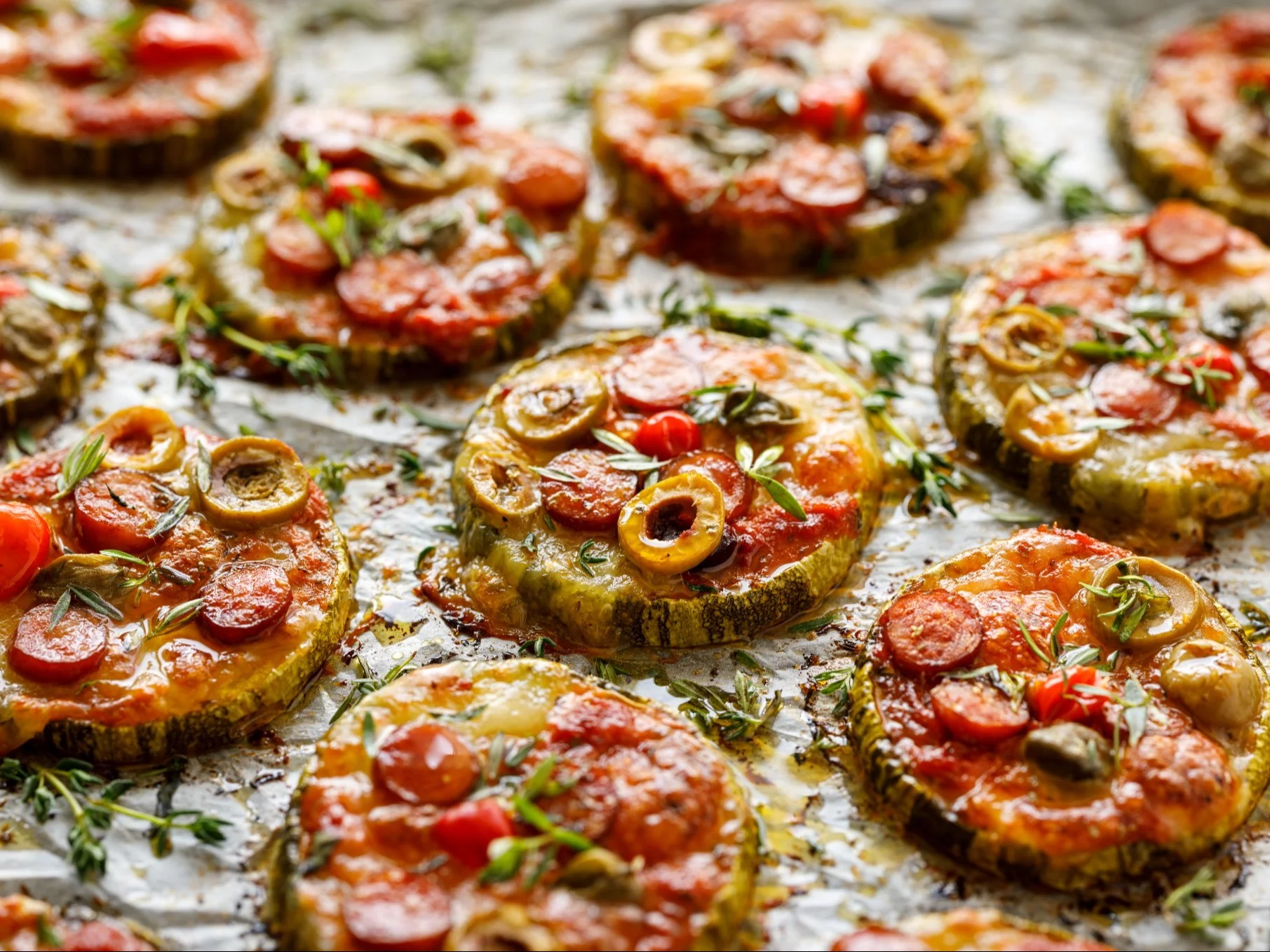 Minipizze z cukinii