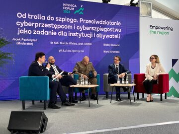 Krynica Forum 2023. Panel dot. przeciwdziałania cyberprzestępcom i cyberszpiegostwu