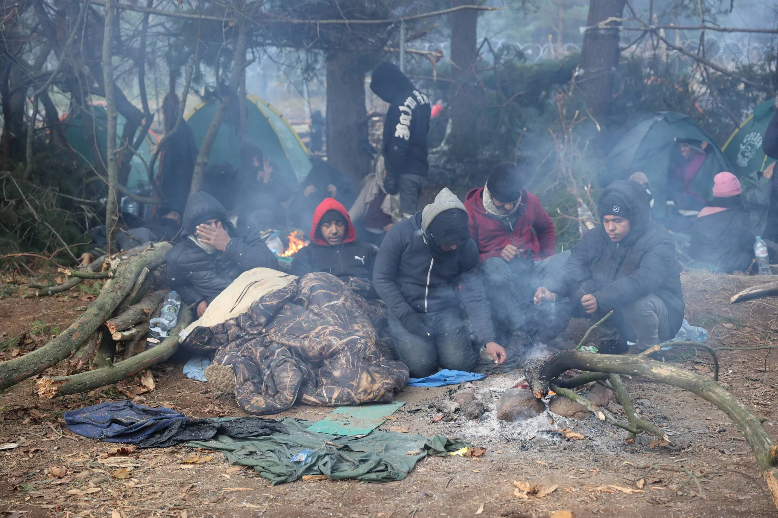 Migranci na polsko-białoruskiej granicy