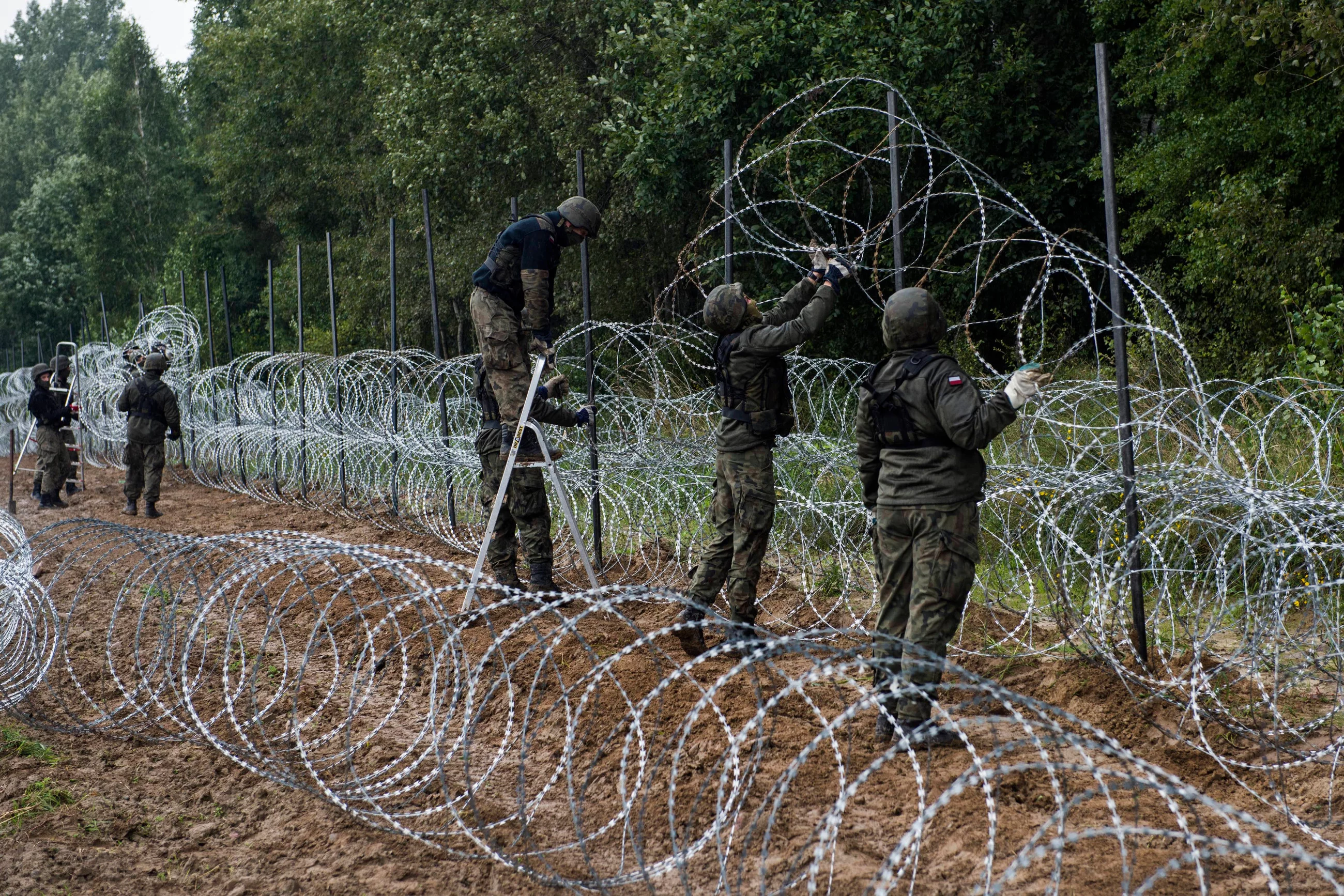 Ogrodzenie na granicy polsko-białoruskiej, zdjęcie ilustracyjne