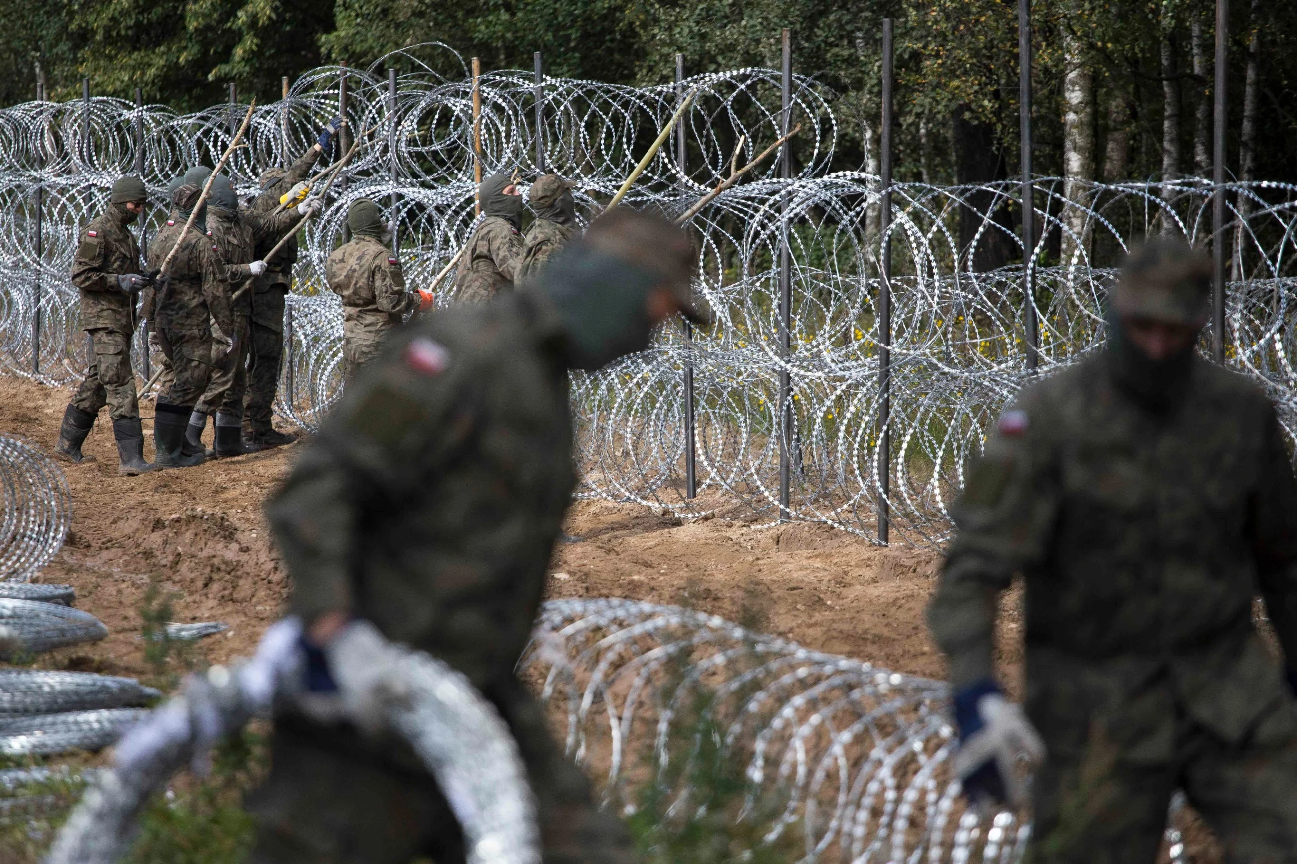 Budowa ogrodzenia na granicy polsko-białoruskiej