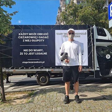 Krzysztof Gonciarz i jego ciężarówka