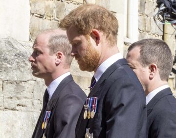 Książę Harry na pogrzebie księcia Filipa
