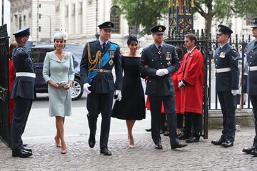 Książę William i księżna Kate oraz para książęca Sussex