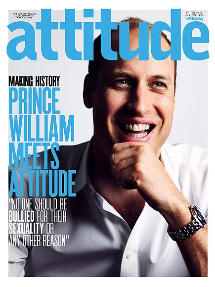 Książę William na okładce "Attitude"