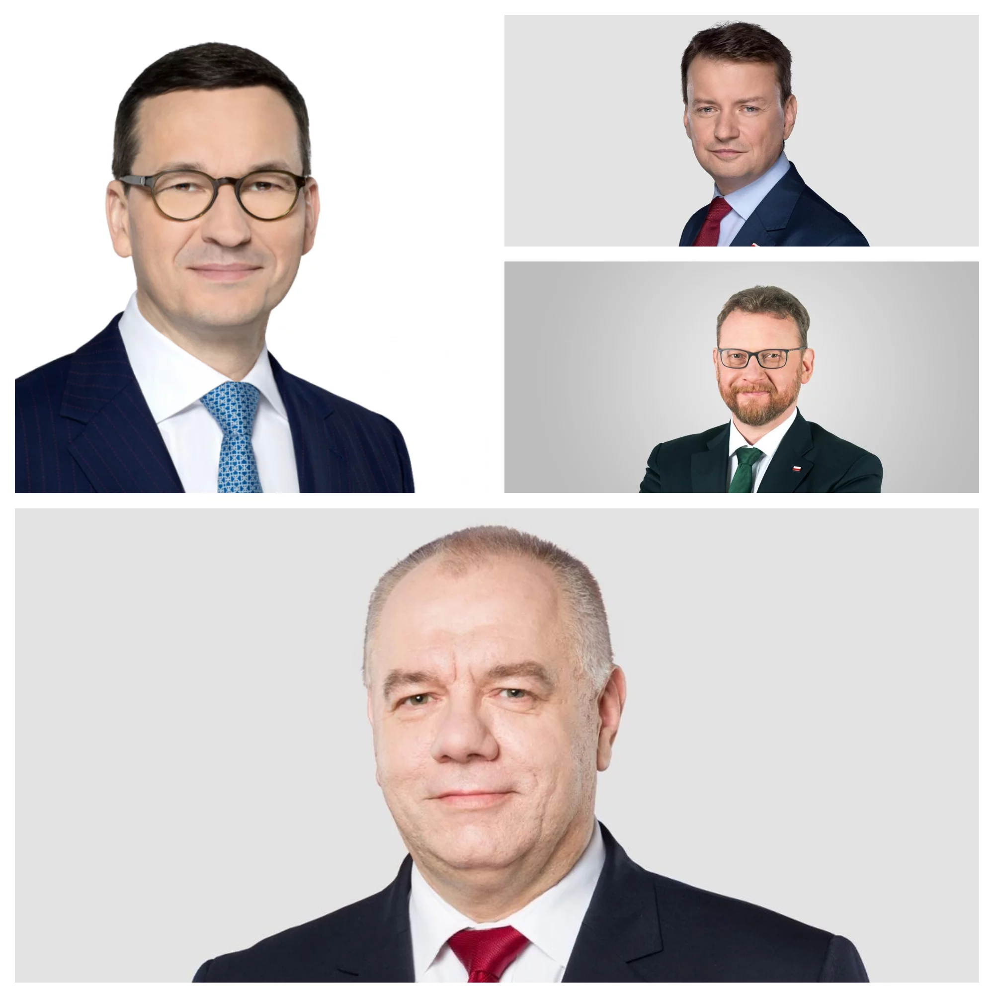 Mateusz Morawiecki, Mariusz Błaszczak, Łukasz Szumowski, Jacek Sasin