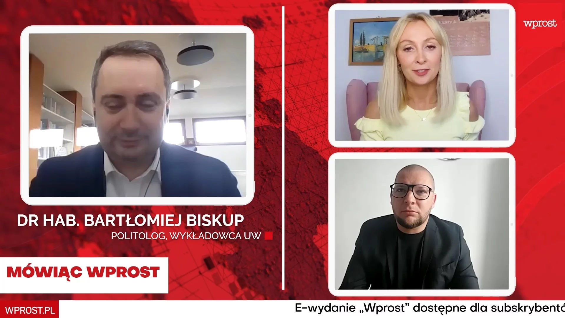 Bartłomiej Biskup w programie „Mówiąc Wprost”