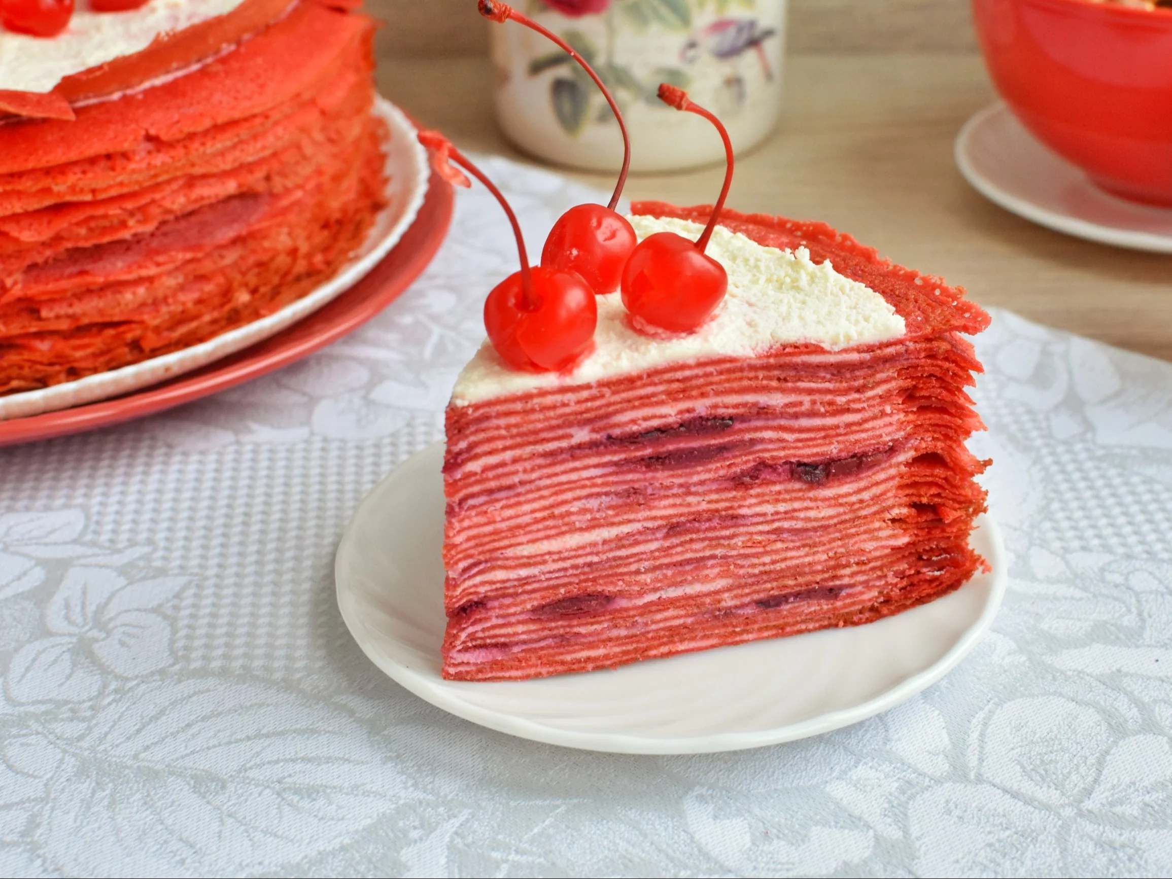 Naleśnikowe ciasto red velvet