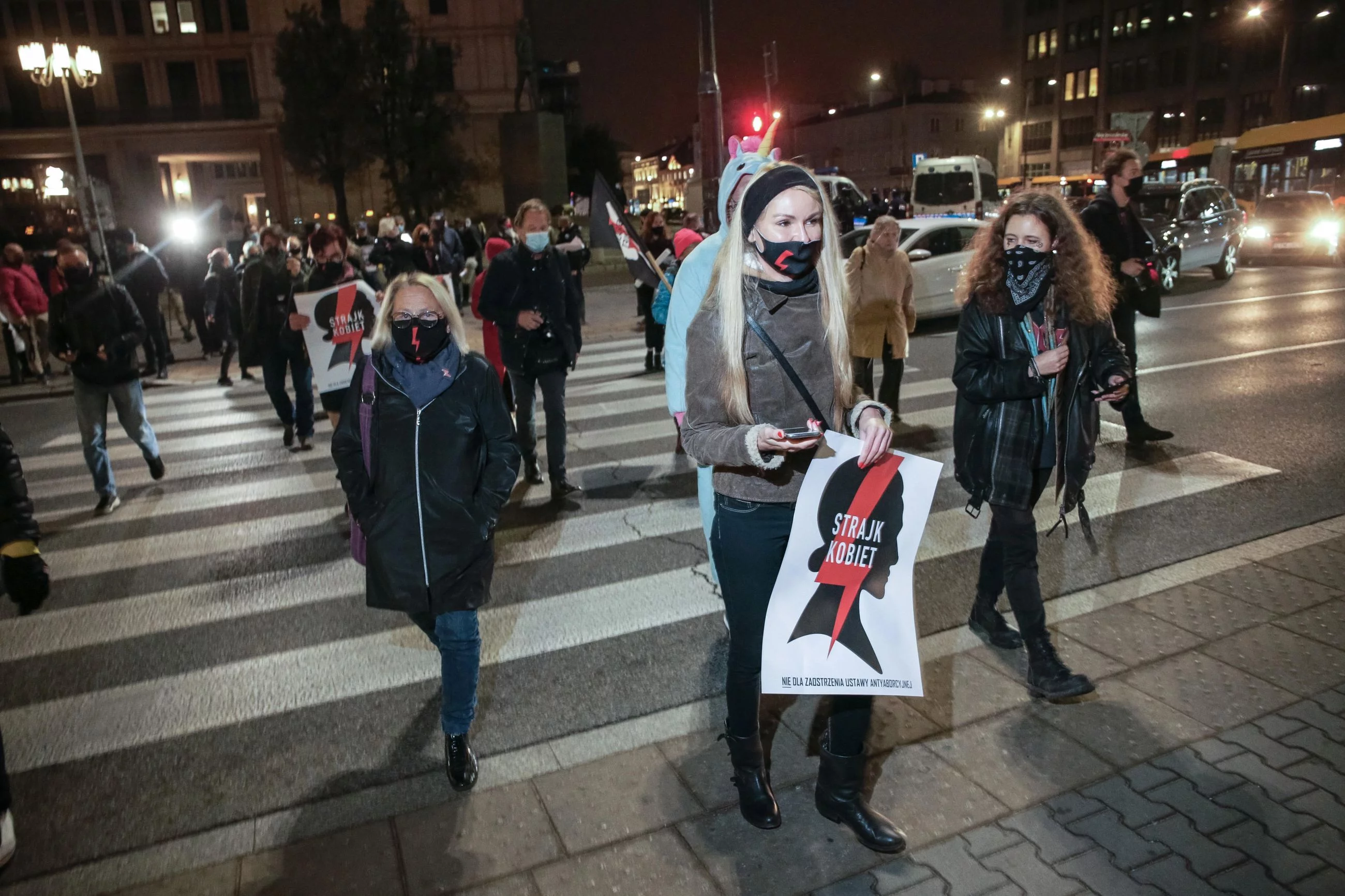 Uczestnicy protestu w Warszawie