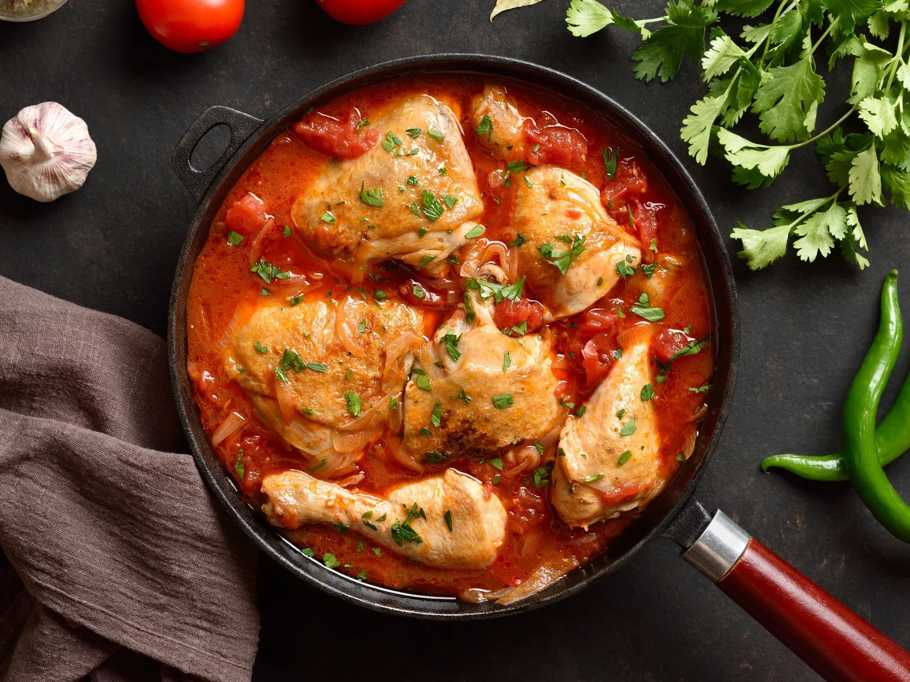 Kurczak w sosie pomidorowym