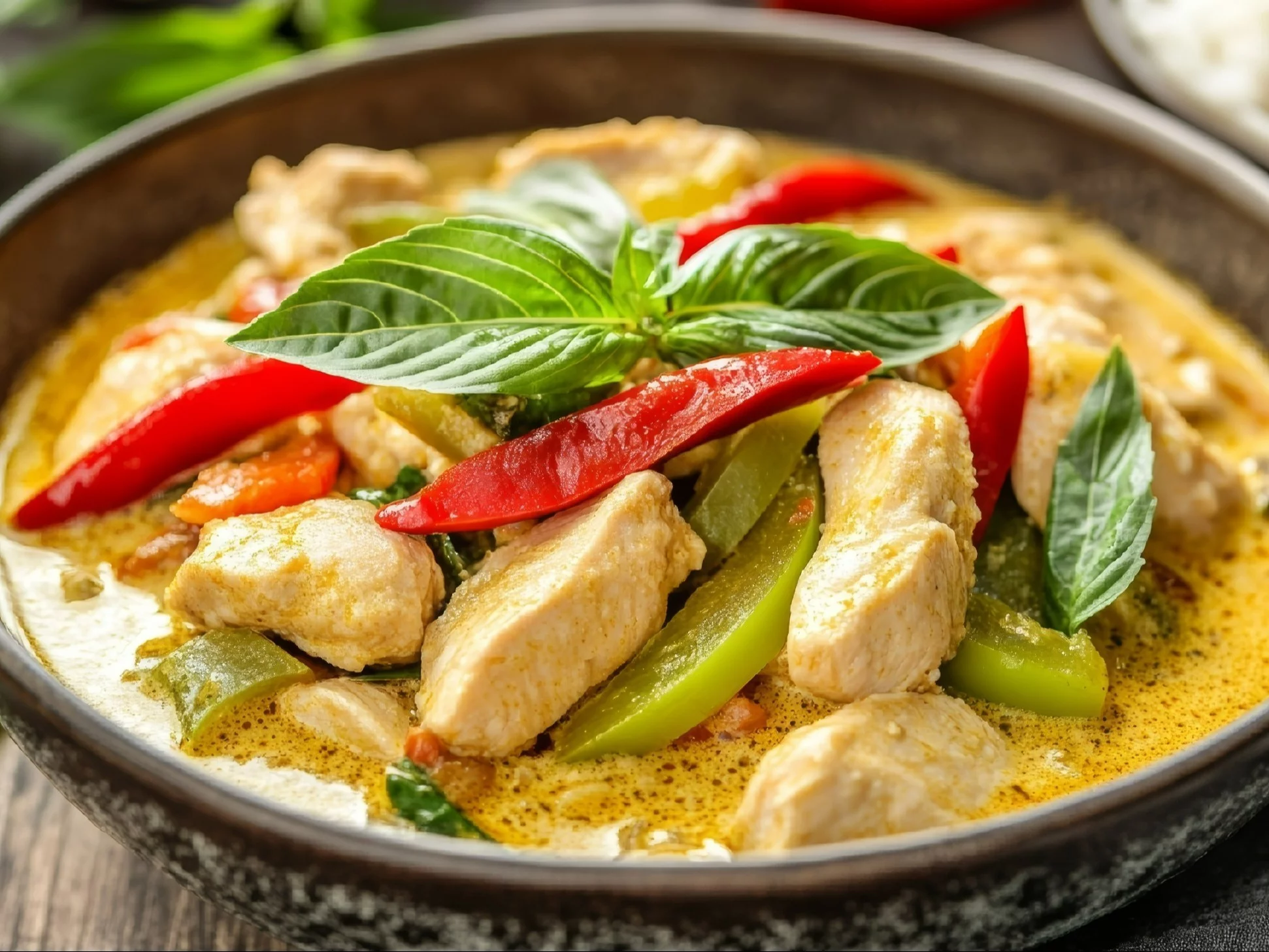 Kurczak w zielonym curry