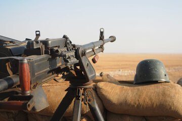 Kurdyjska barykada przygotowana na bitwę z Państwem Islamskim