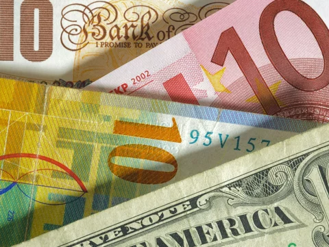 Euro & Dolar & Frank & Funt