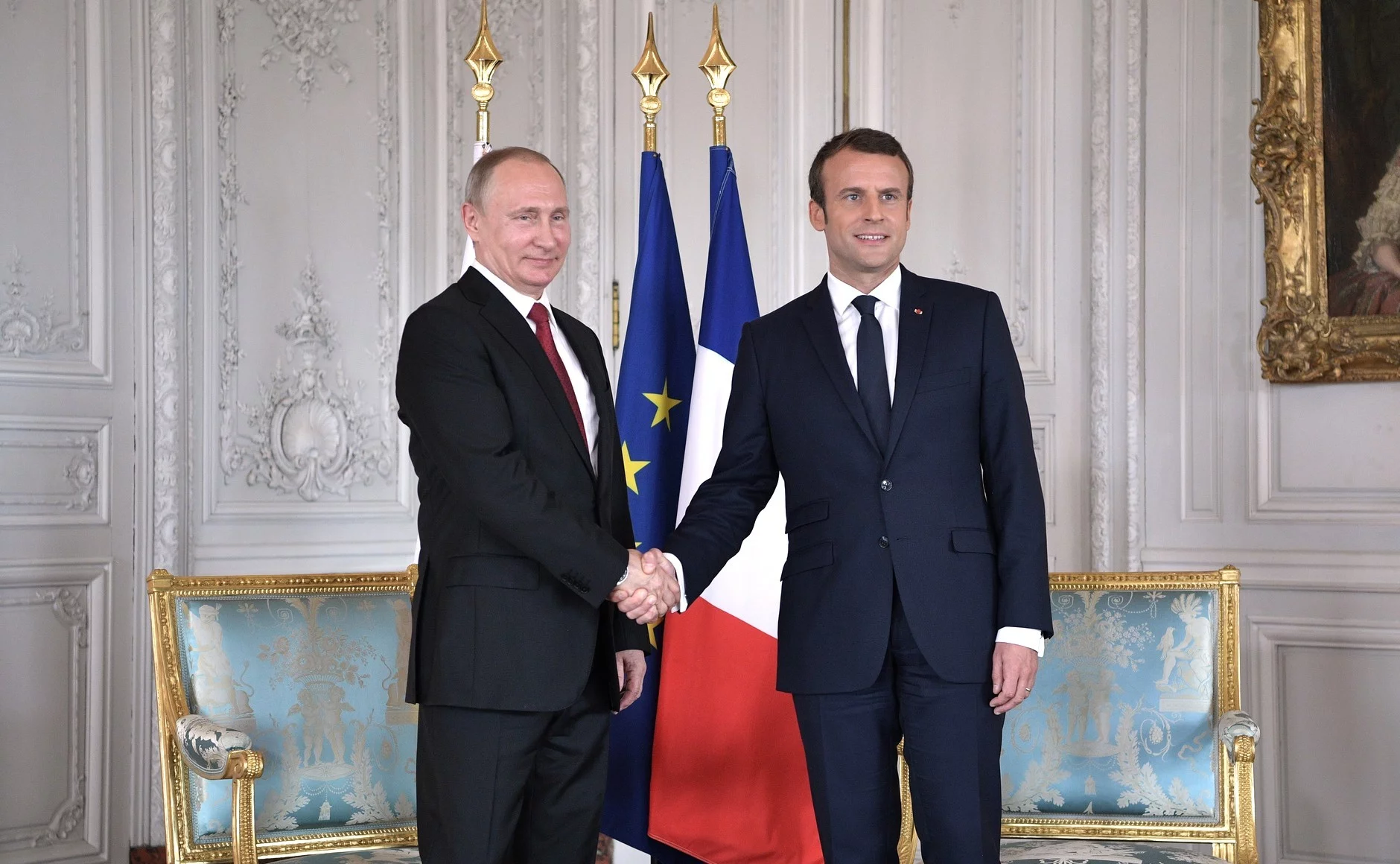 Władimir Putin i Emmanuel Macron