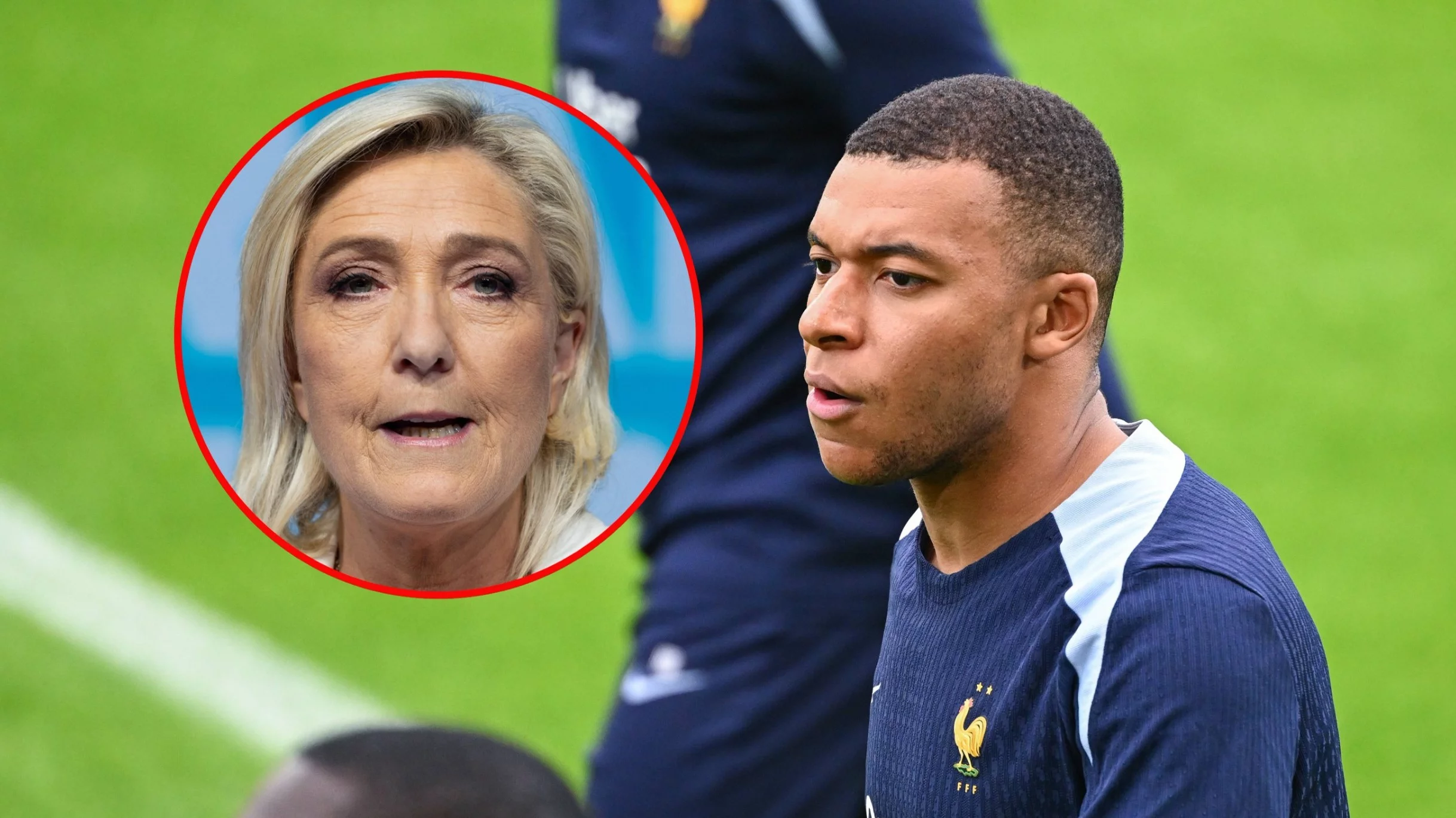 Kylian Mbappe i Marine Le Pen