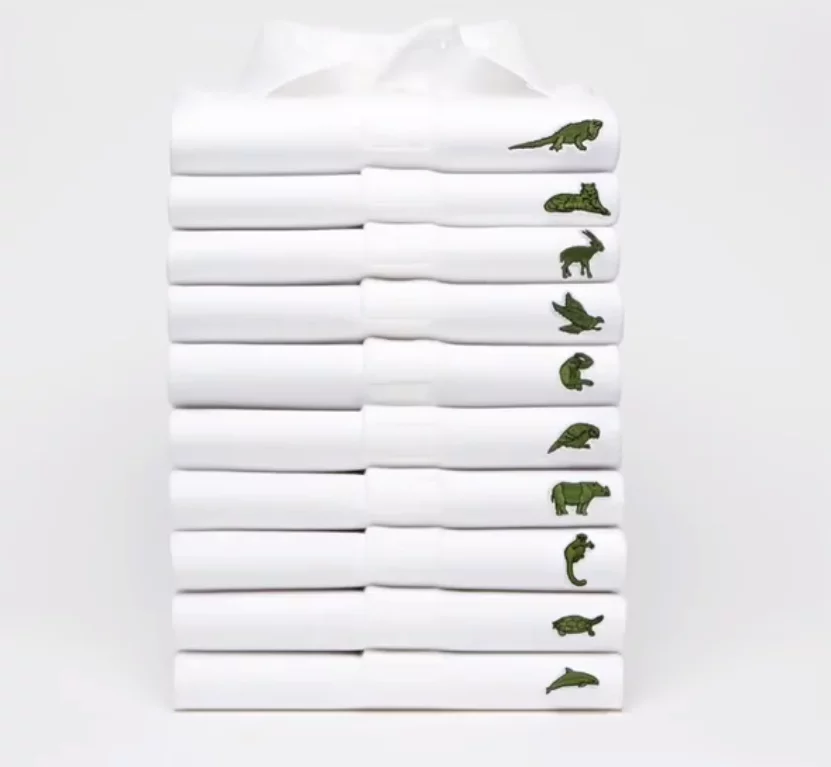 Ubrania z nowymi logotypami Lacoste