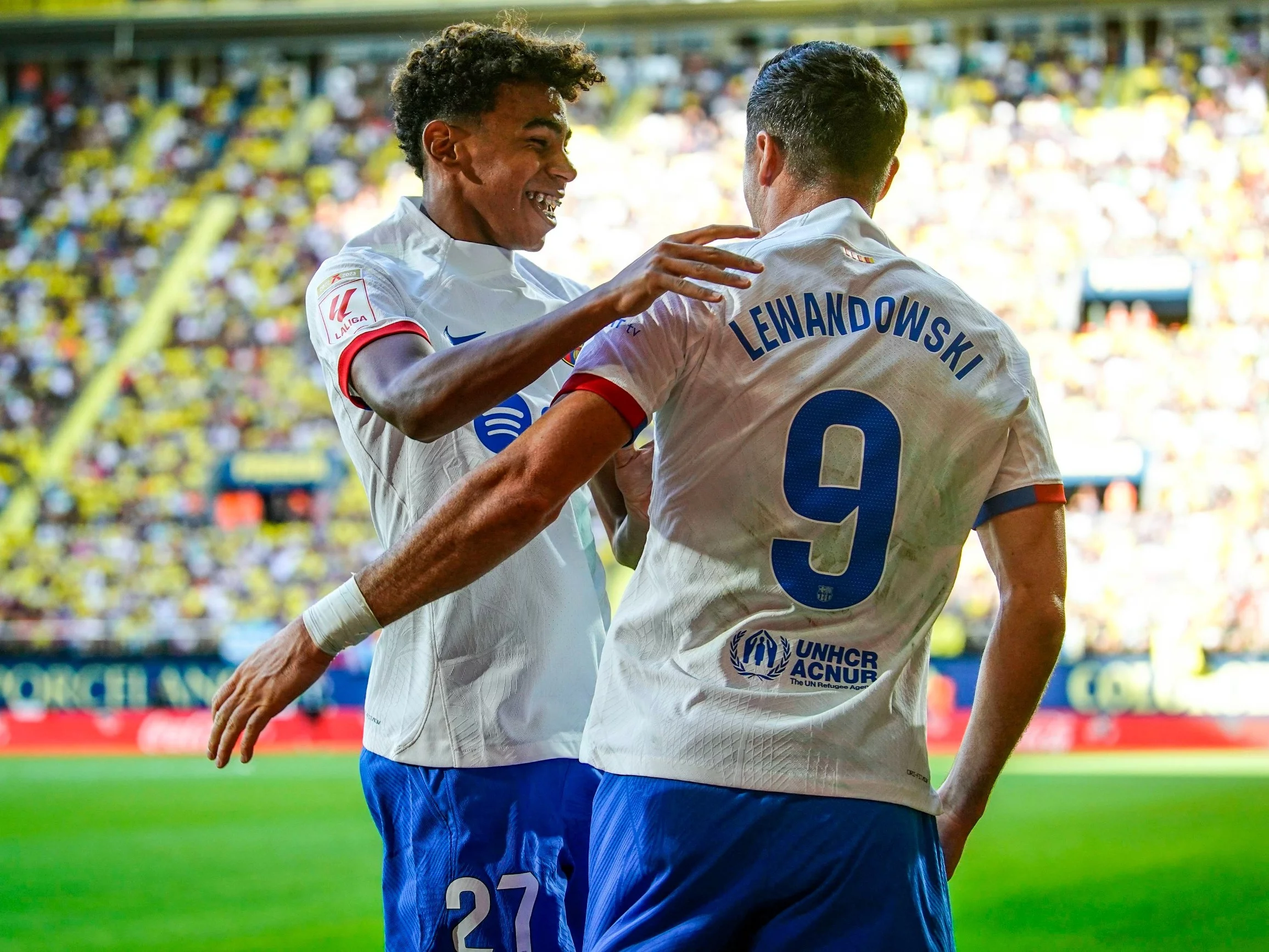 Robert Lewandowski i Lamine Yamal