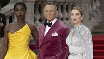 Lashana Lynch, Daniel Craig i Lea Seydoux na premierze nowego filmu o Jamesie Bondzie
