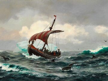 Lato na wybrzeżu Grenlandii około roku 1000 – Jens Erik Carl Rasmussen, 1841–1893