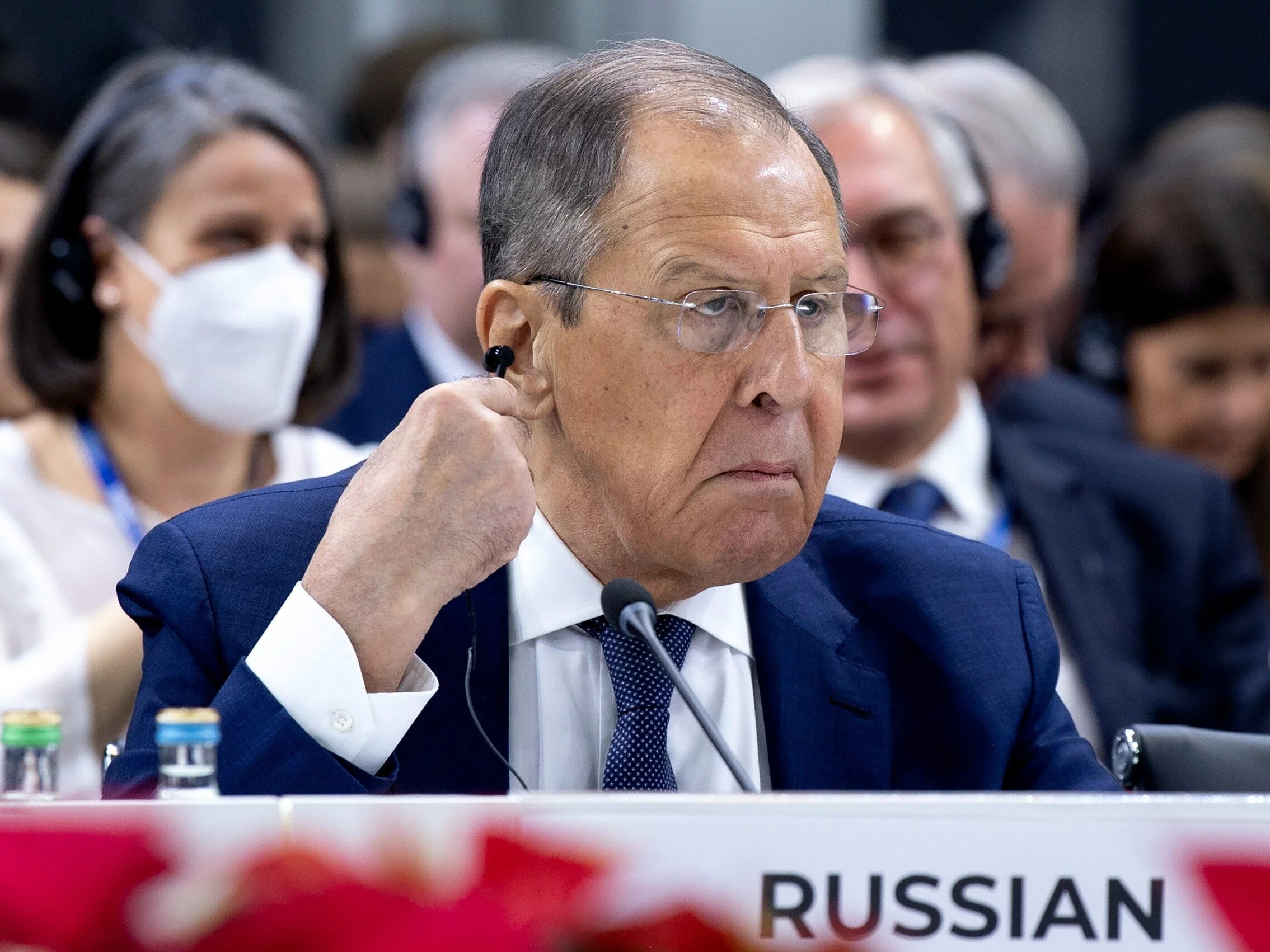 Siergiej Ławrow podczas obrad na szczycie OBWE