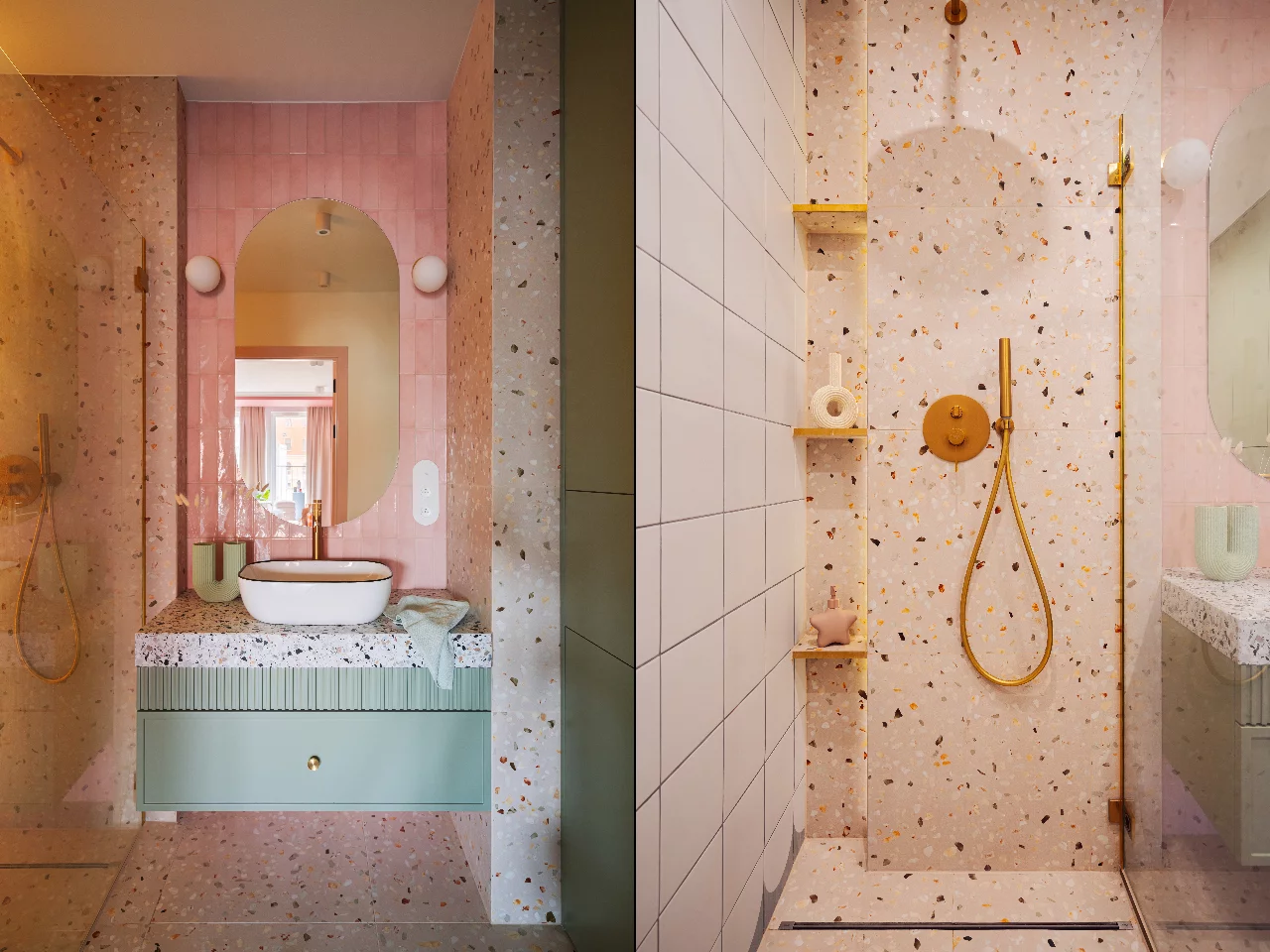 Mała łazienka z prysznicem