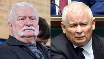 Lech Wałęsa i Jarosław Kaczyński