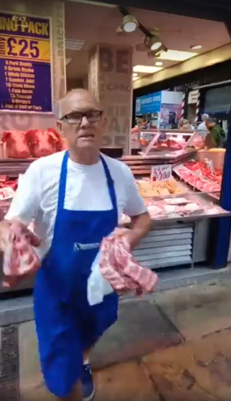 Rzeźnik z mięsem