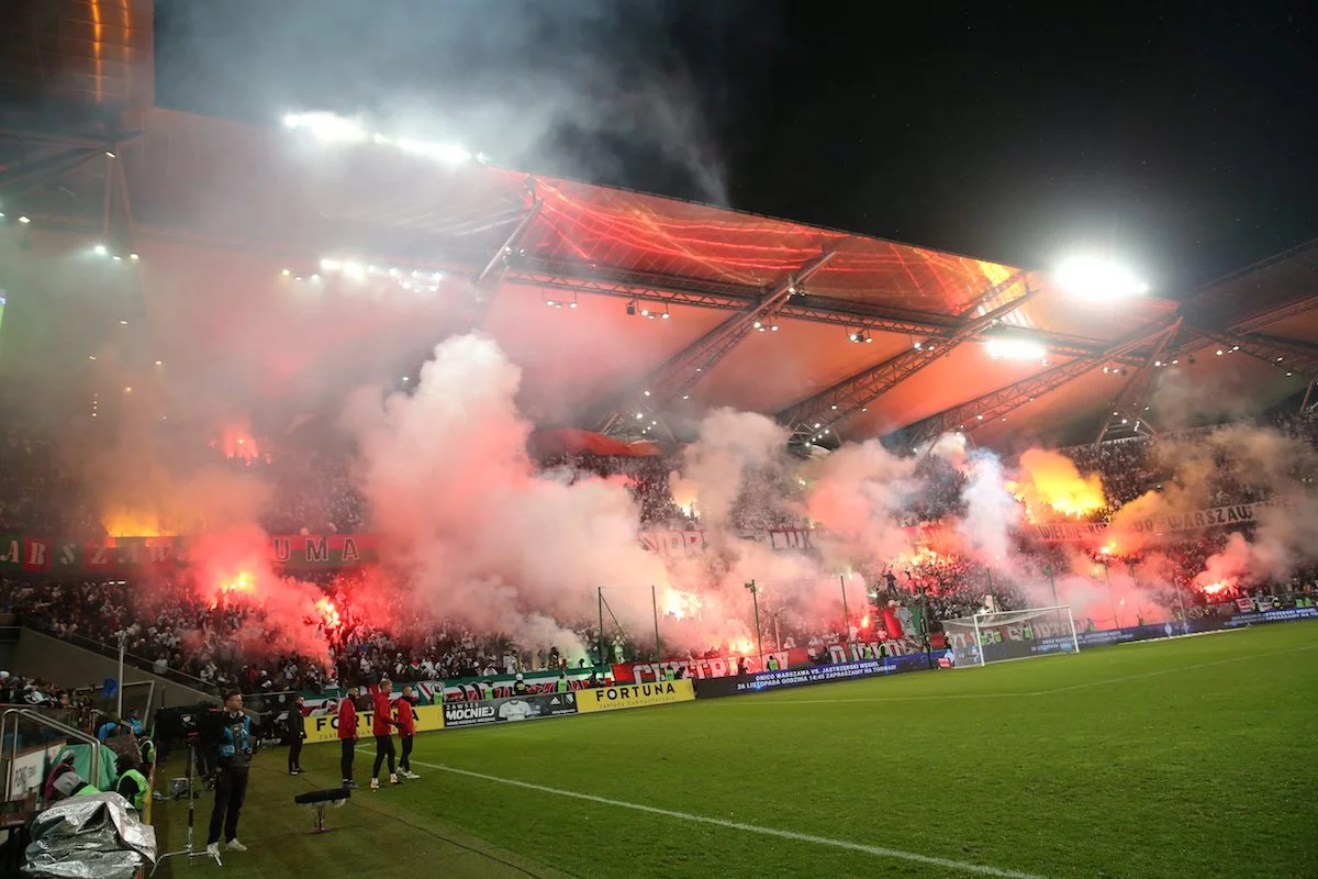 Kadr z meczu Legia Warszawa - Górnik Zabrze