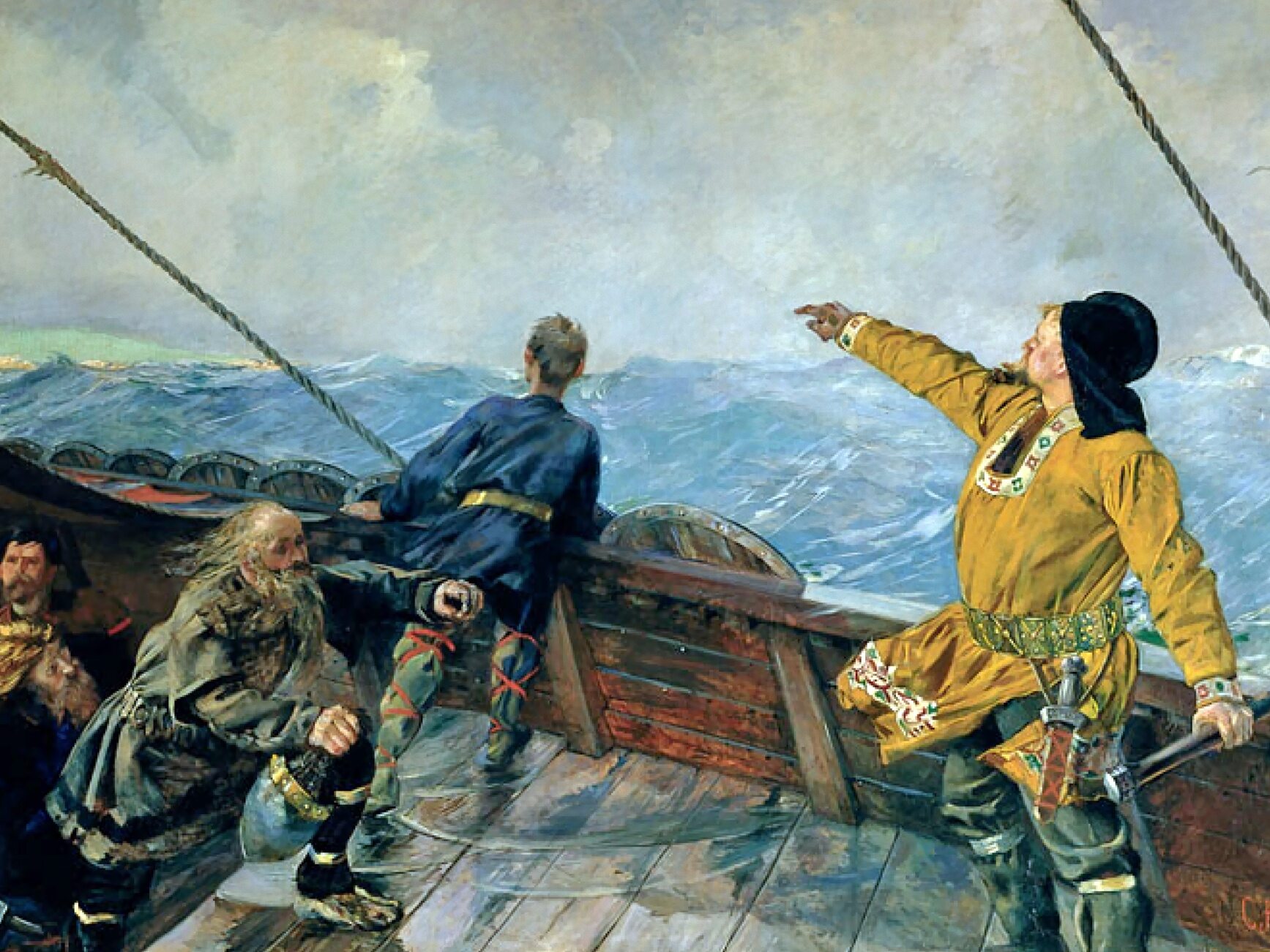 Leif Eriksson dopływa do Winlandii