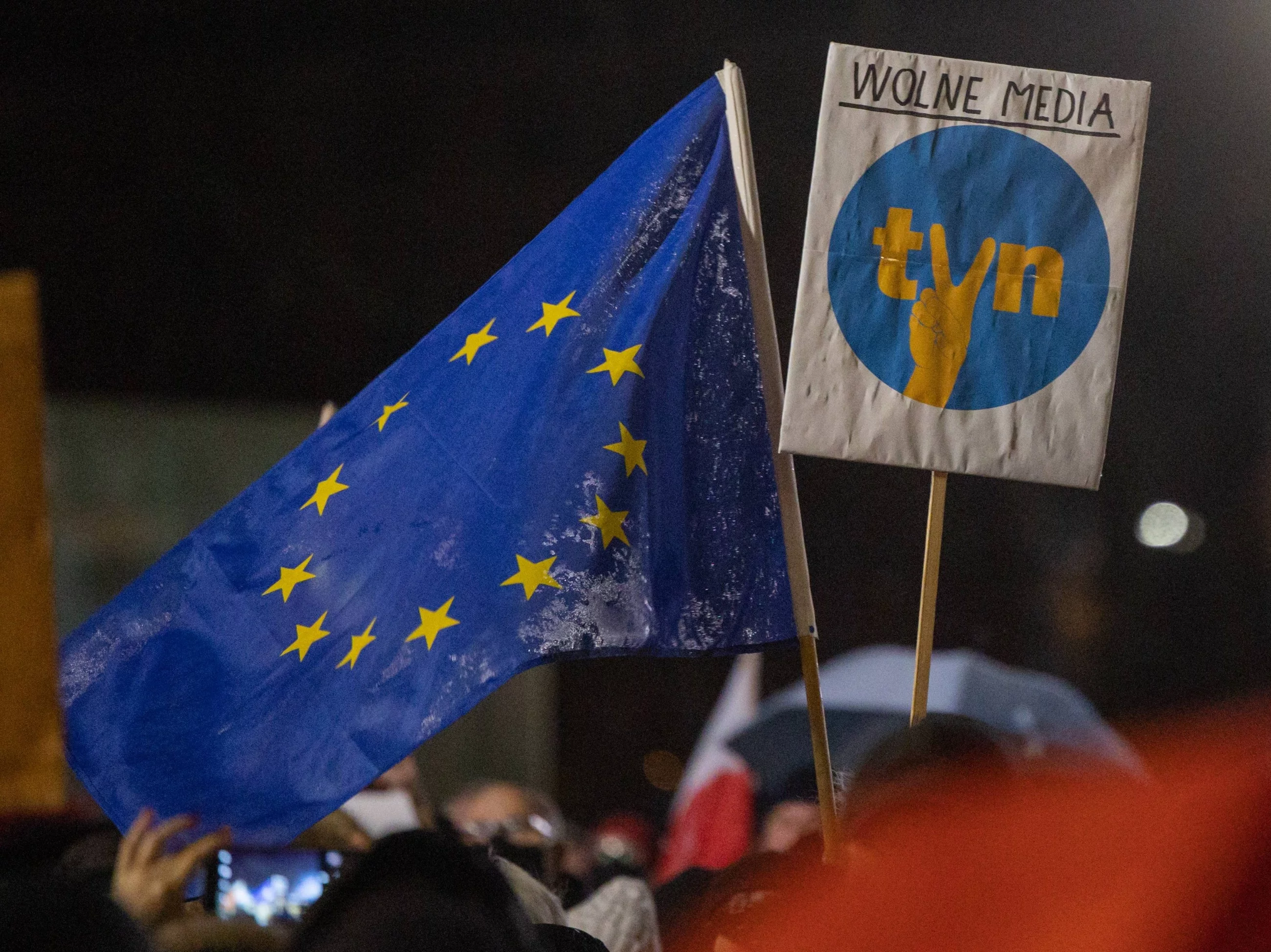 Protest w obronie wolnych mediów